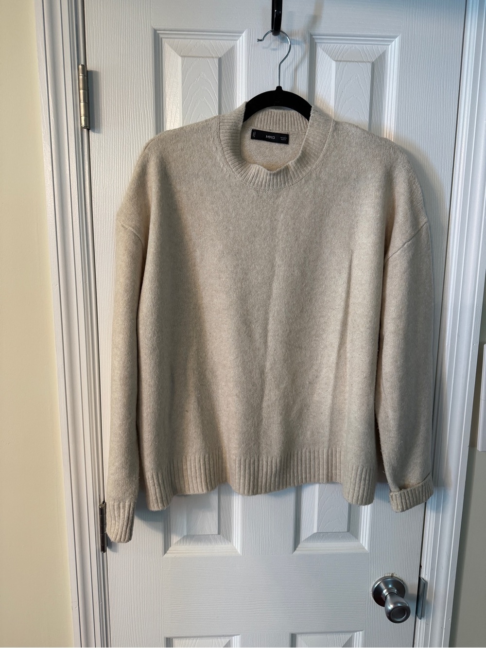 Mango Women’s Light Cream Crewneck Sweater